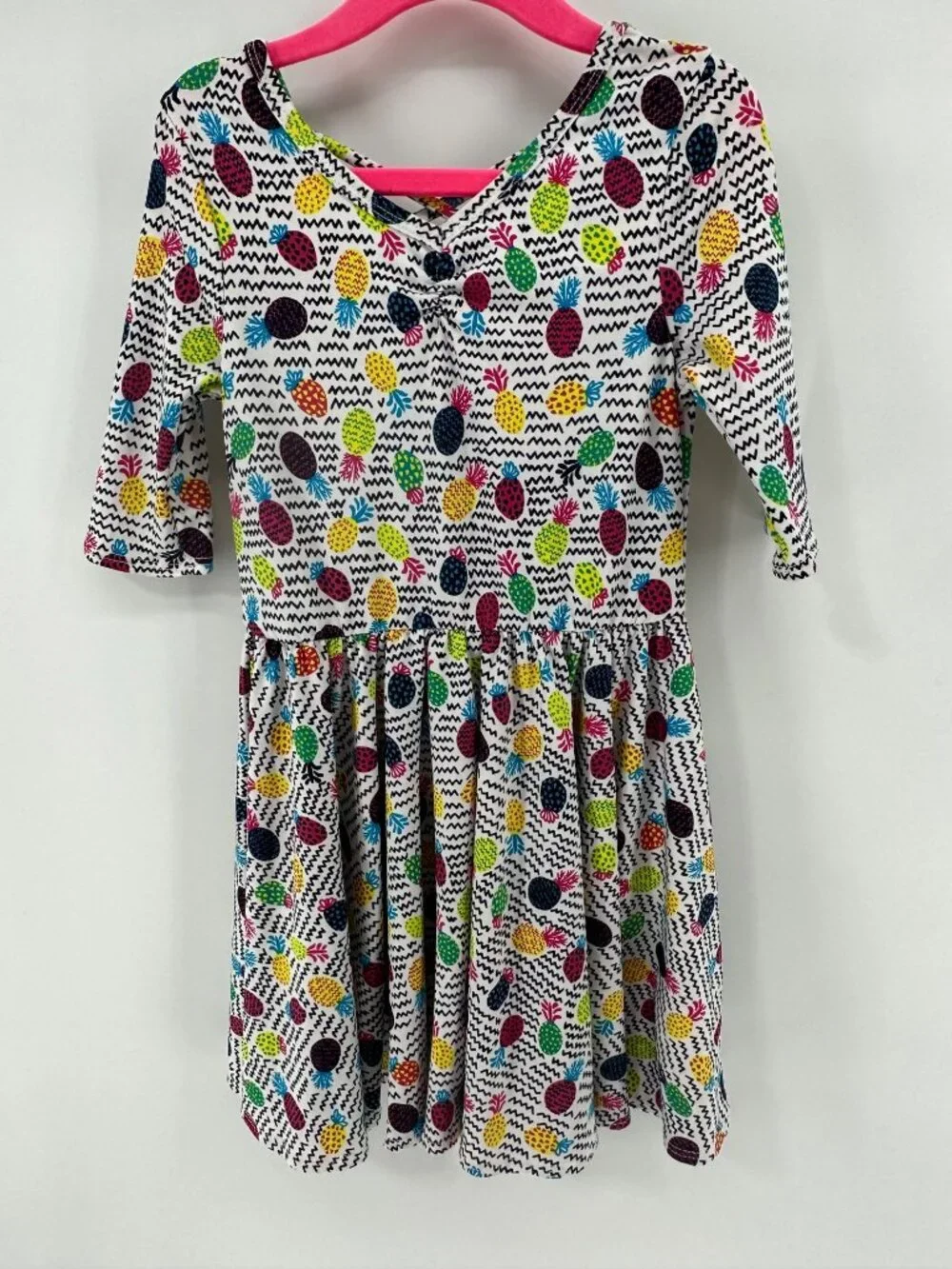 Dotdotsmile Girls Dress Size 3/4 Multi Color Pineapple Print New With Tags